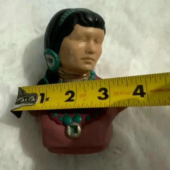 Native American Head Bust Statue Vintage Southwestern Decoration - Picture 8 of 10
